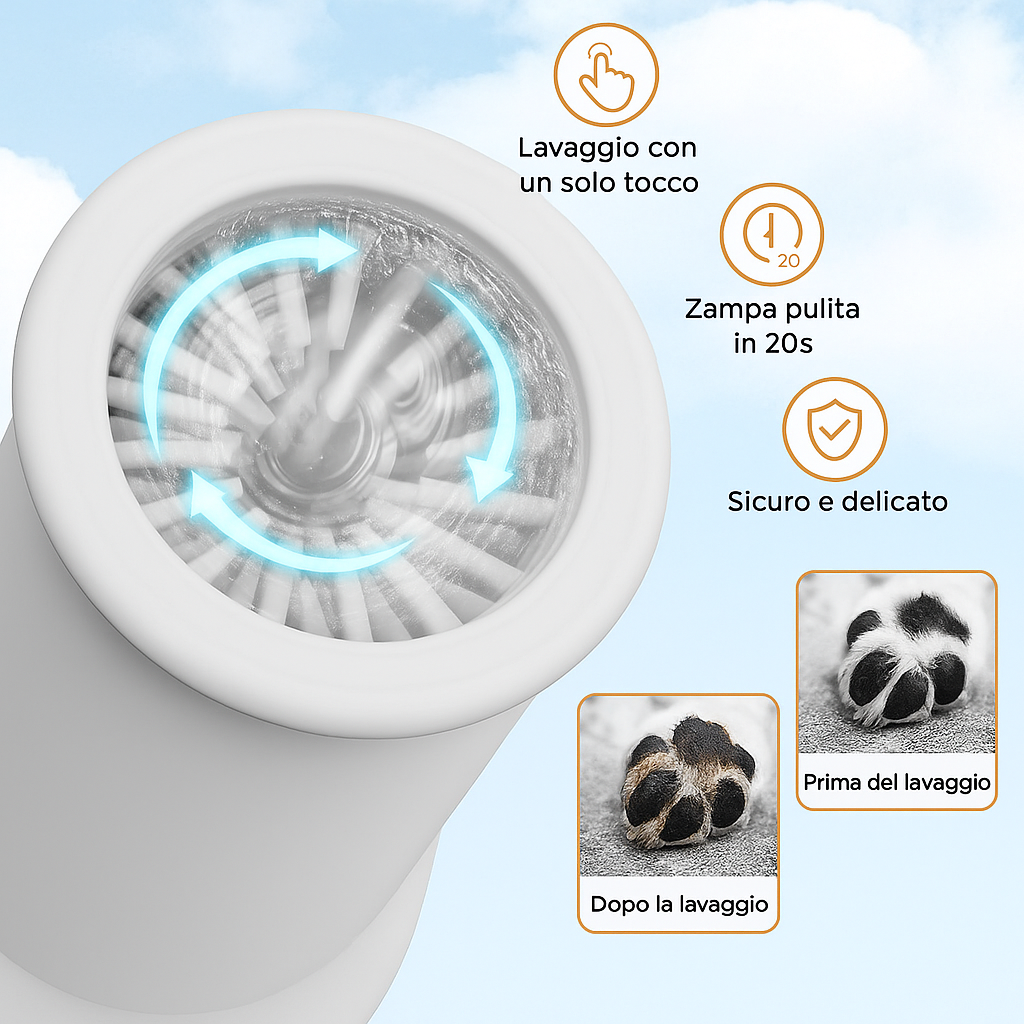 LAVAPIEDI AUTOMATICO PER ANIMALI DOMESTICI