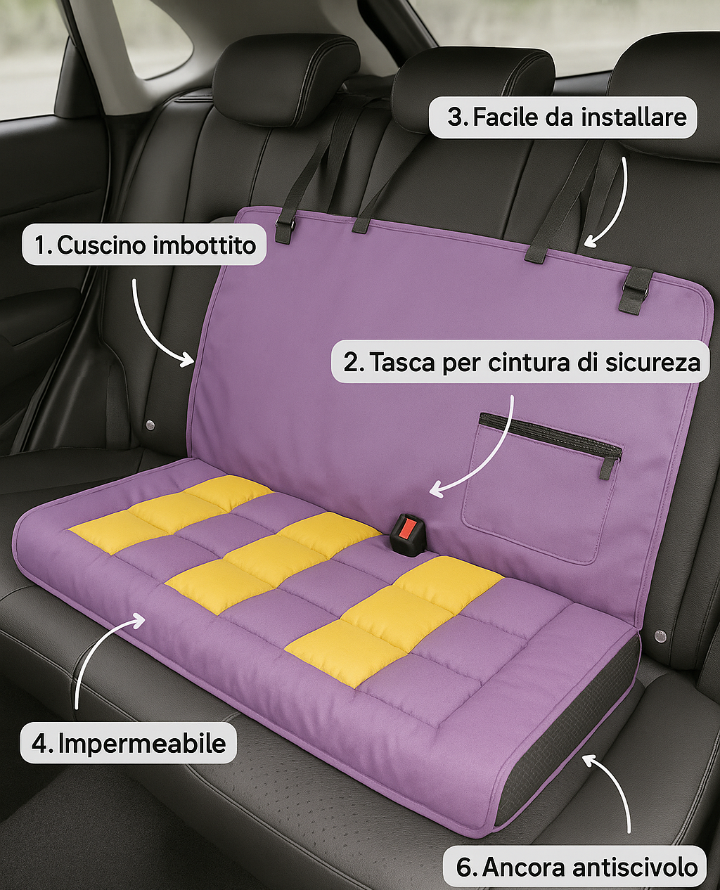 CUSCINO LETTO PER CANI DA VIAGGIO DI LUSSO